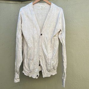 Cotton and linen oat cardigan